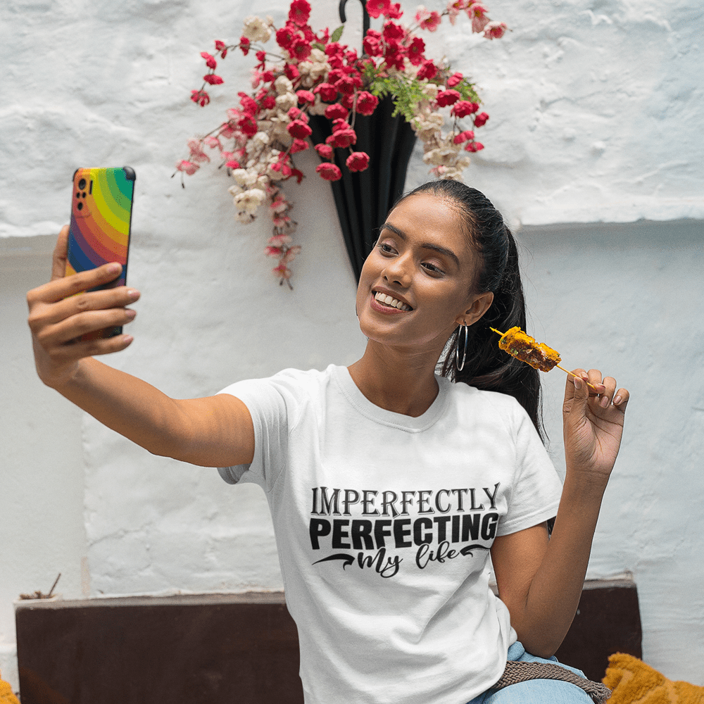 "Imperfectly Perfecting My Life" T-Shirt & BONUS Motivational Saying Set Download