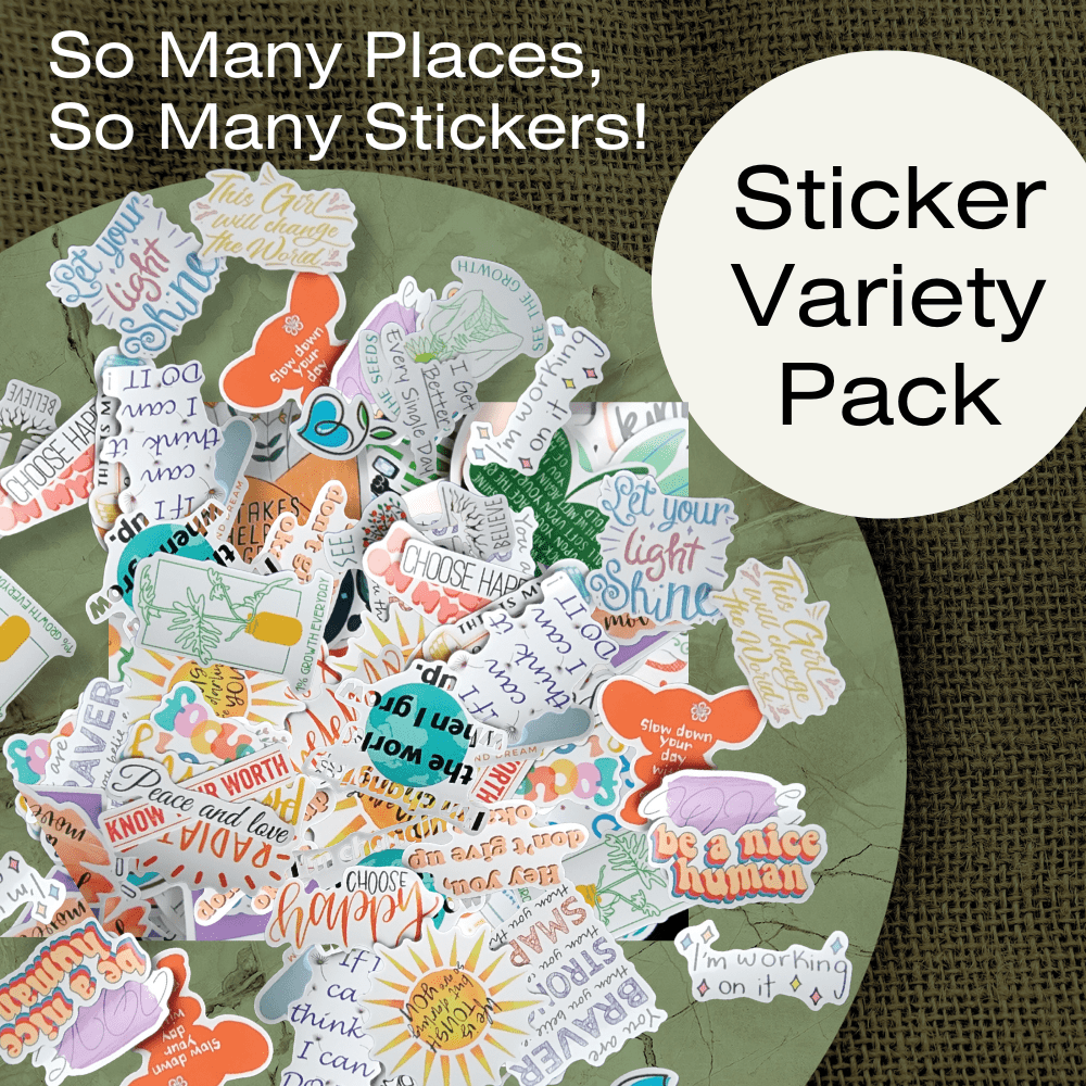 Sticker Variety Pack for Laptops, Guitars, Travel Cases, Water Bottles, Cars, Luggage, Bikes, Notebooks, Journals, and more
